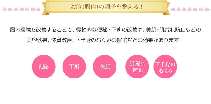 お腹（腸内）の調子を整える！